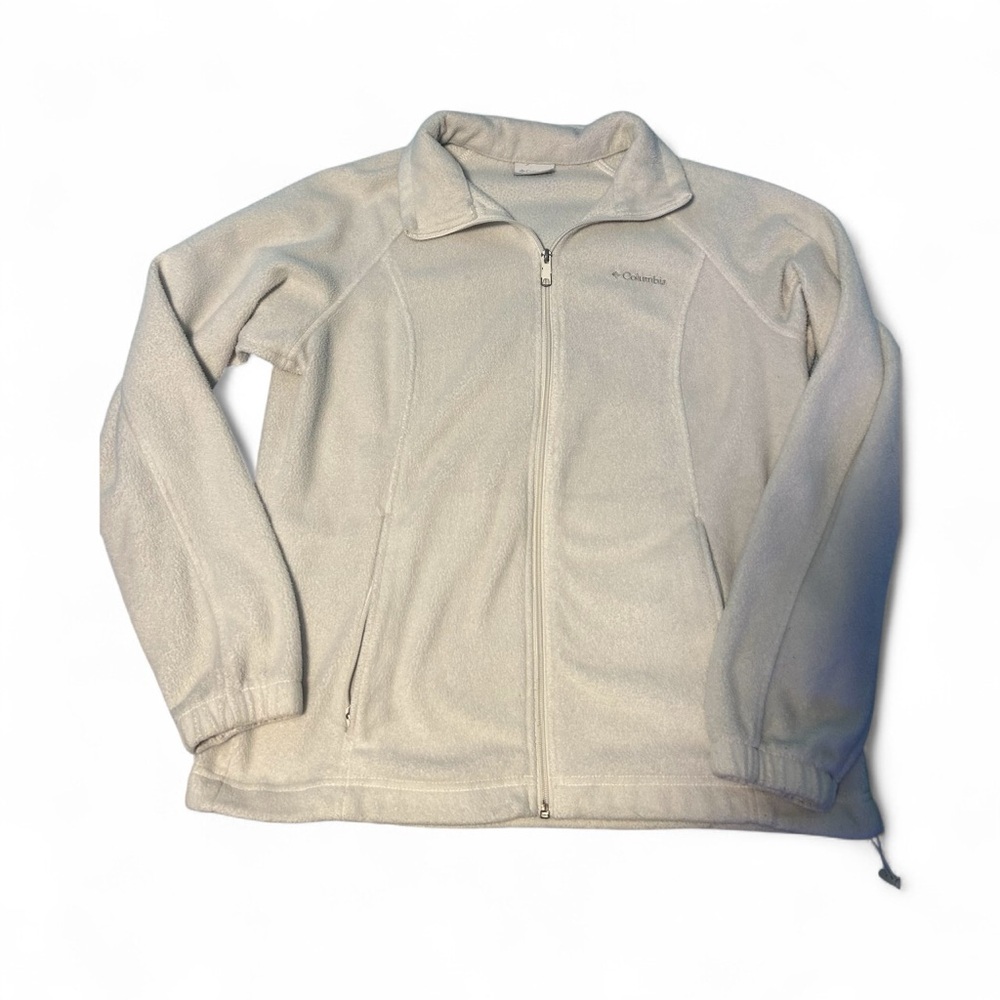 Columbia Cream Fleece Jacket women’s large